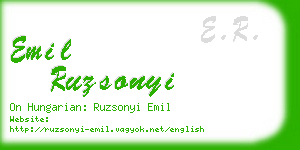 emil ruzsonyi business card